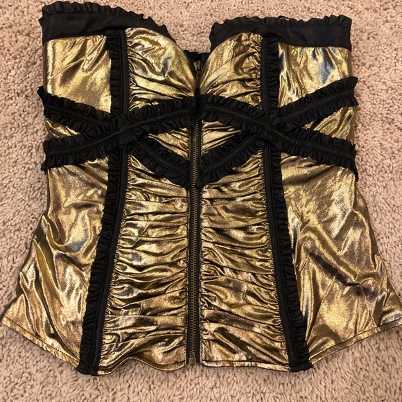 Gold metallic corset - Picture 1 of 2